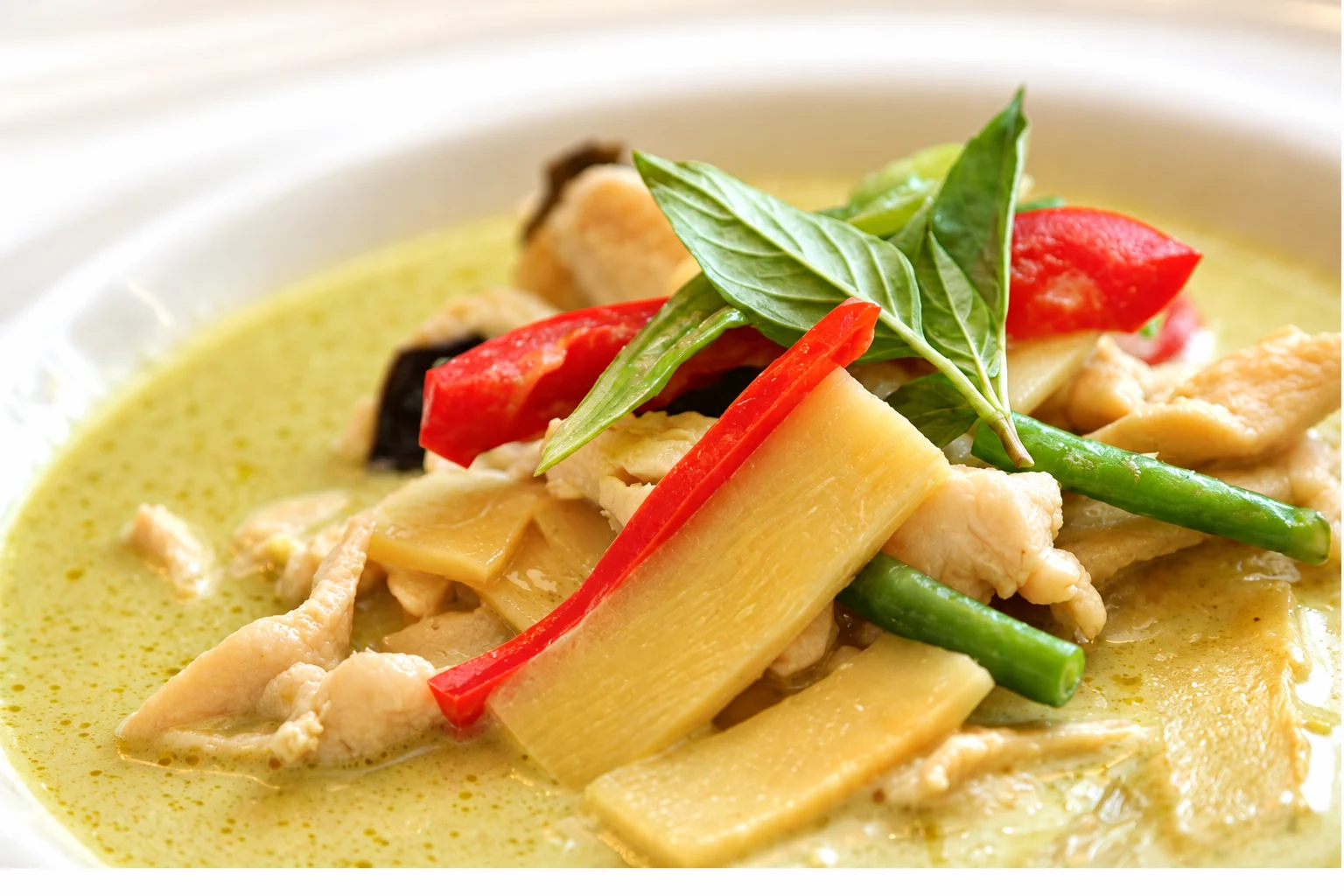 Curry in a white dish